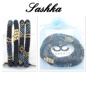 Sashka Co Set Of (4) Beaded Roll On Bracelets New!